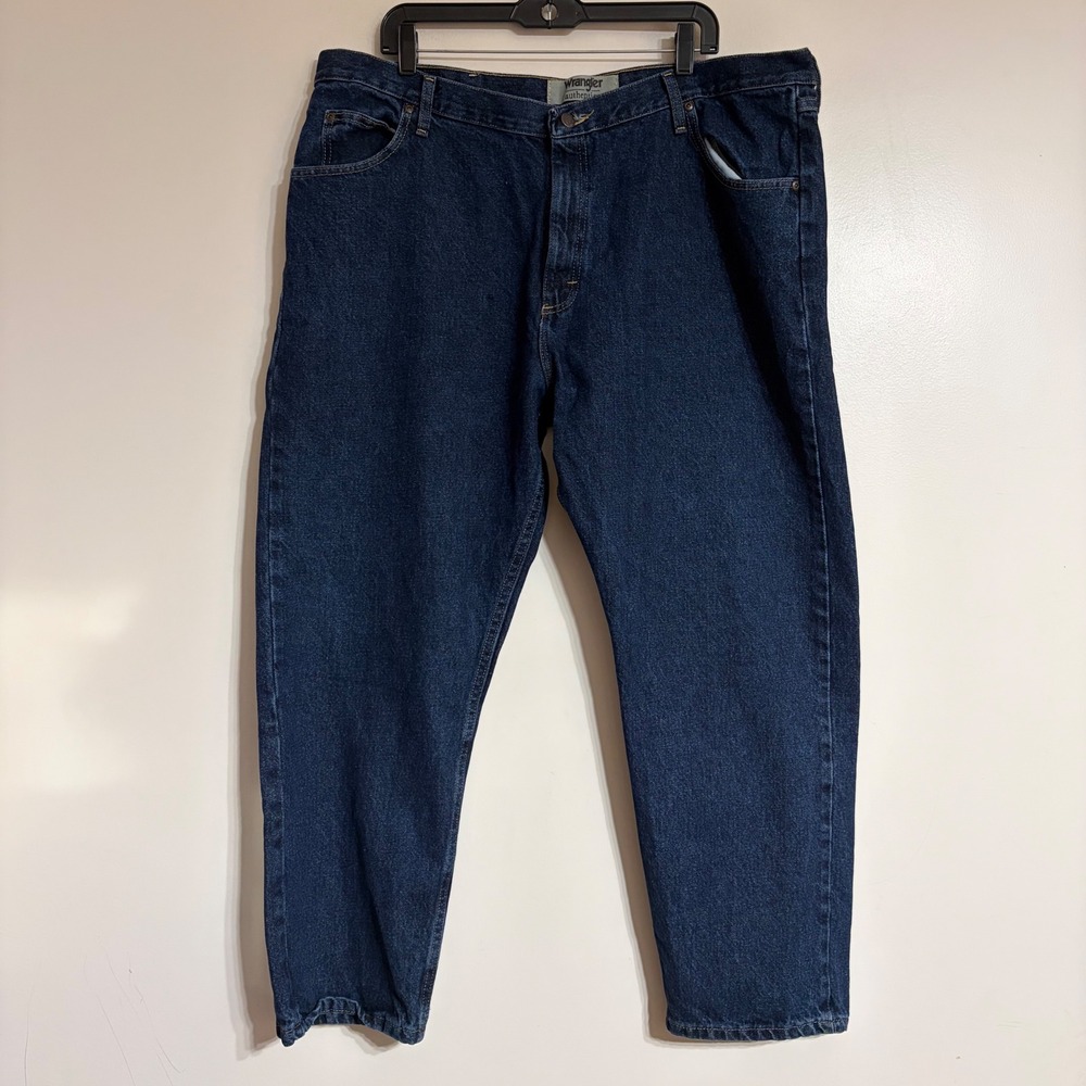 Wrangler Authentics Mens Relaxed Fit Jeans Dark Wash Blue 42x29 10ZM200RD